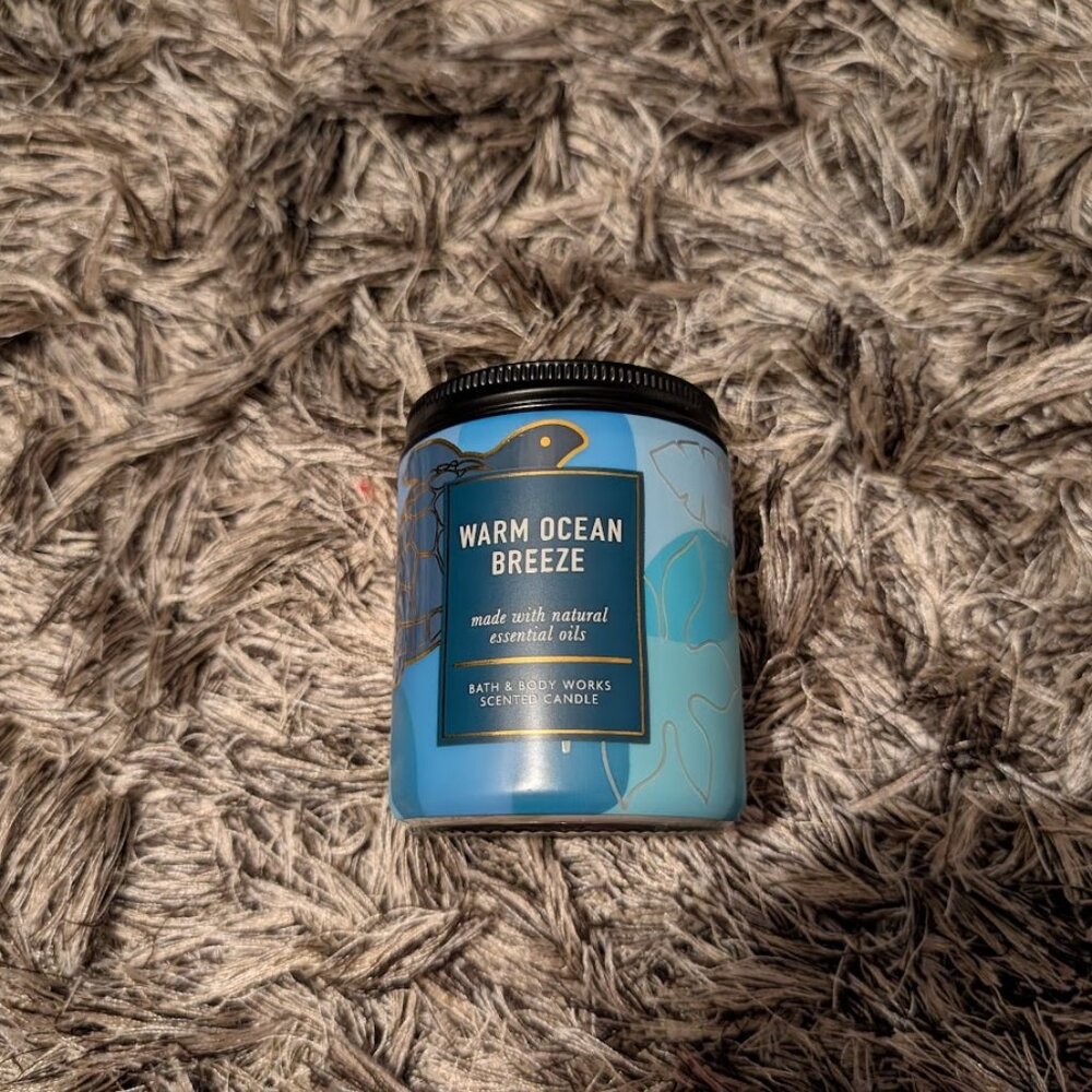 Bath & Body Works Blue Ocean Breeze Single Wick 7 oz Candle NEW